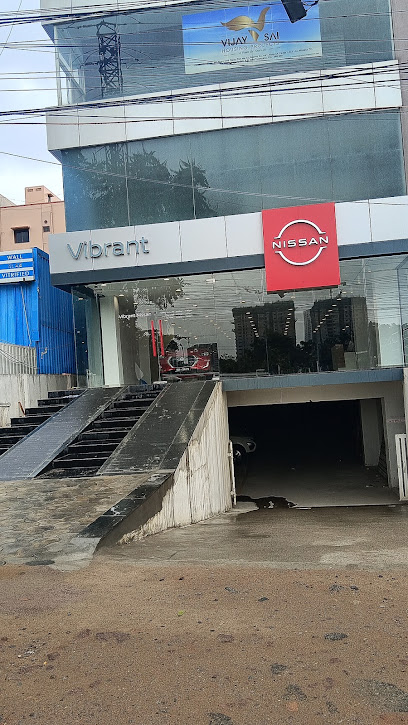 Vibrant nissan car showroom